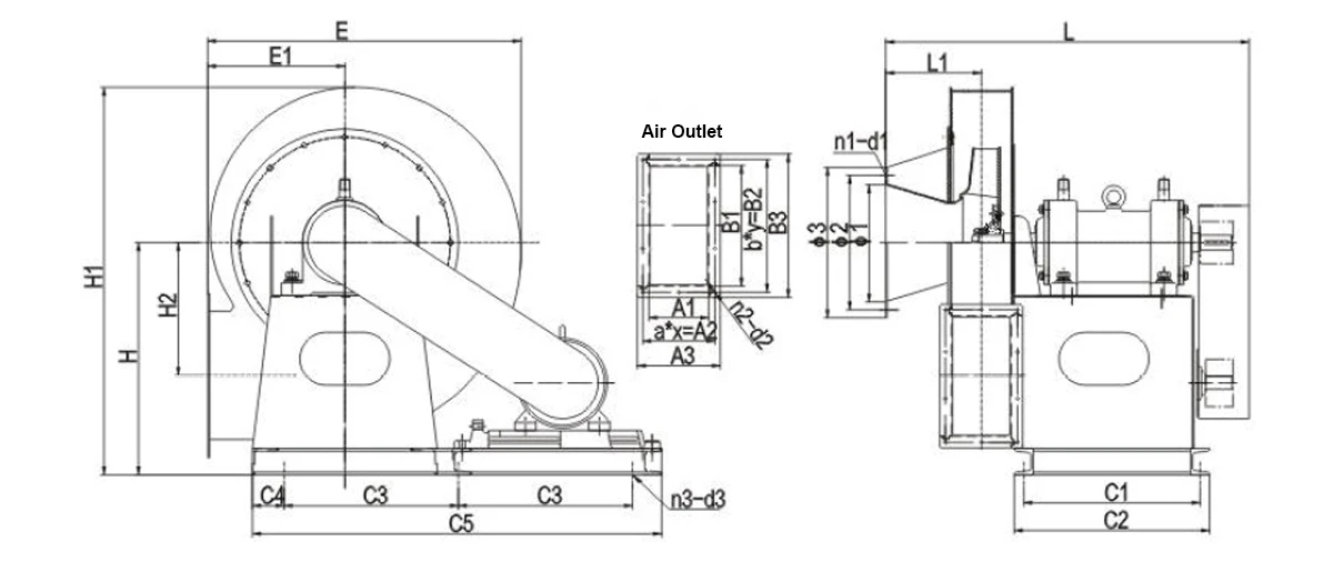 LWIDF6-41 Mounting Dimensions Drawing