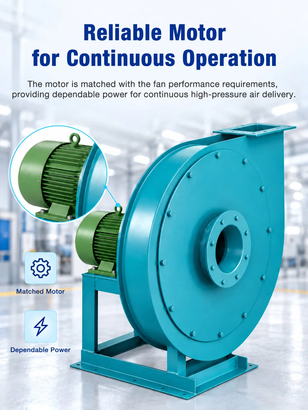 Reliable Motor Matched for High Pressure Continuous Operation