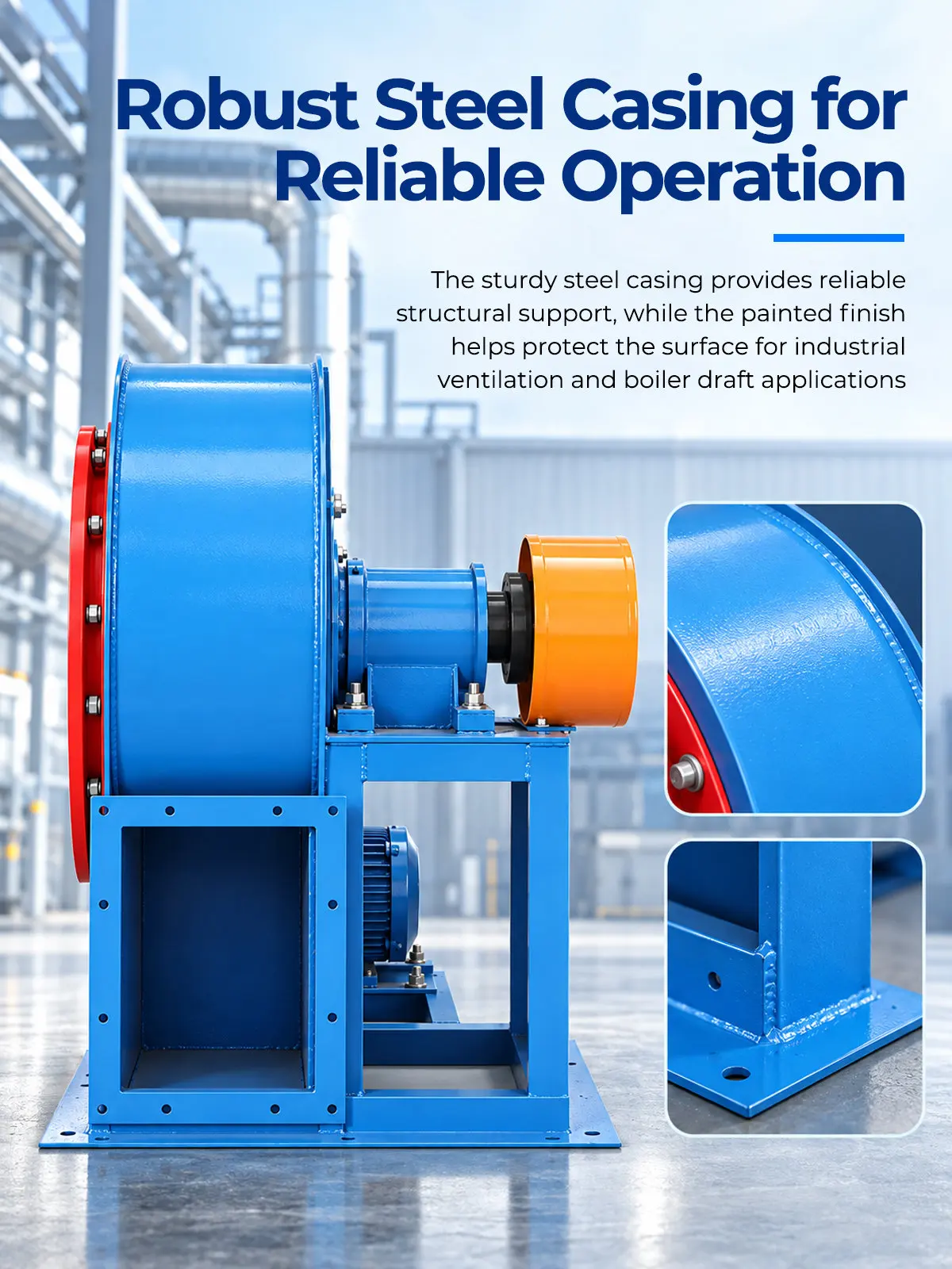 Robust Steel Casing for Boiler Induced Draft Fan