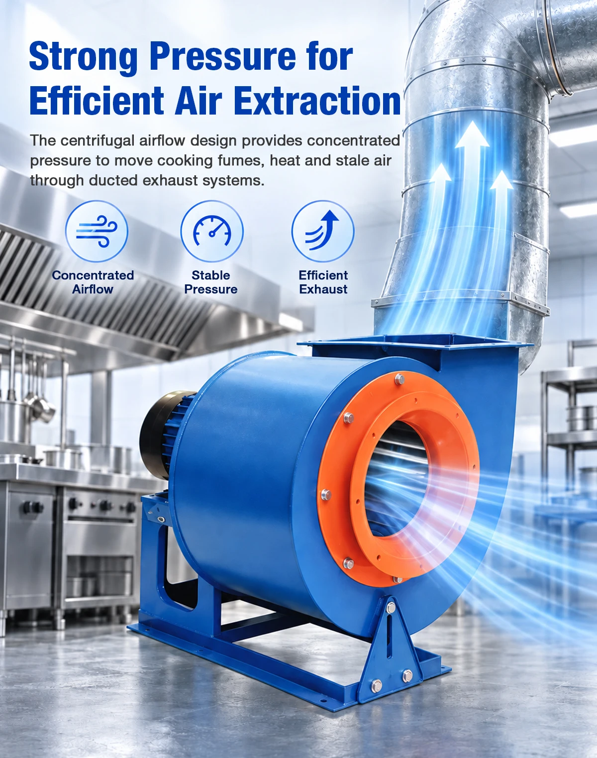 Strong Pressure for Efficient Air Extraction - LWFDF11-66 Centrifugal Fan
