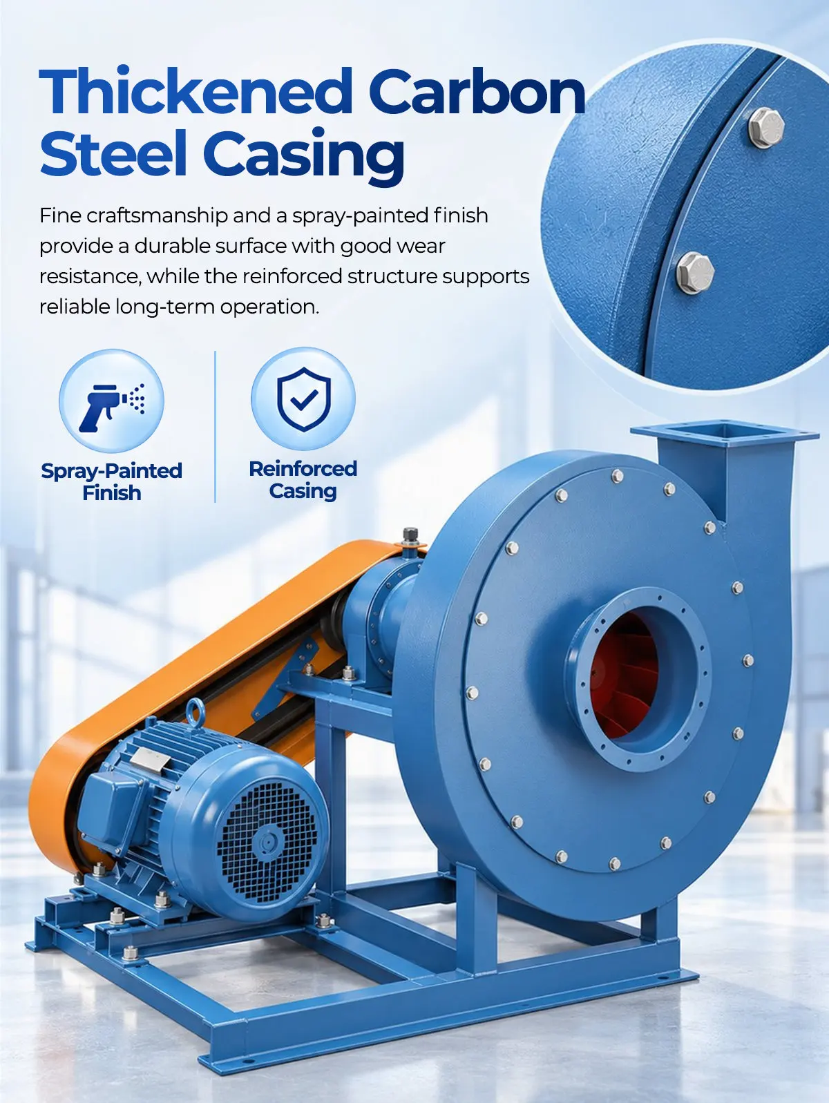 Thickened Carbon Steel Casing for Boiler Induced Draft Fan