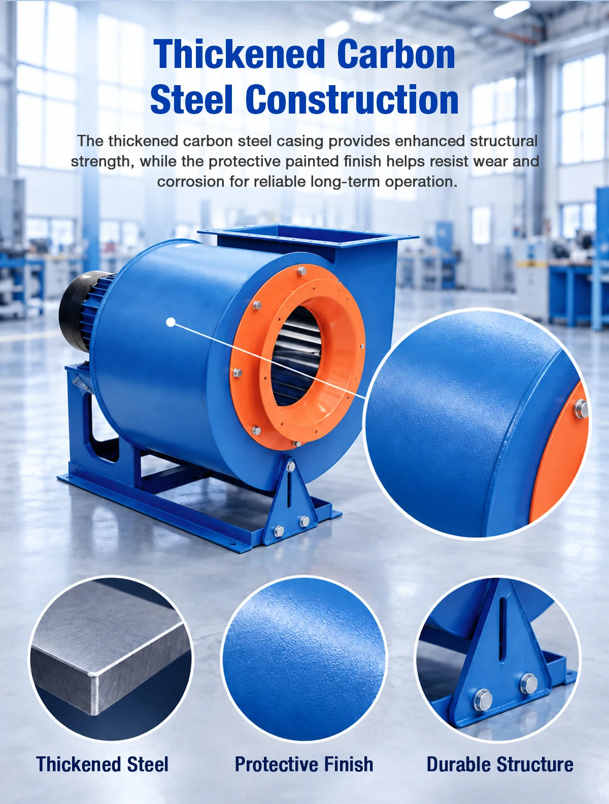 Thickened Carbon Steel Construction of LWFDF11-66 Centrifugal Fan